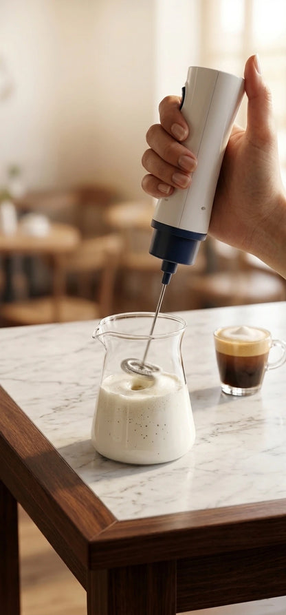 Handheld Milk Frother (Makes milk foamy quickly)